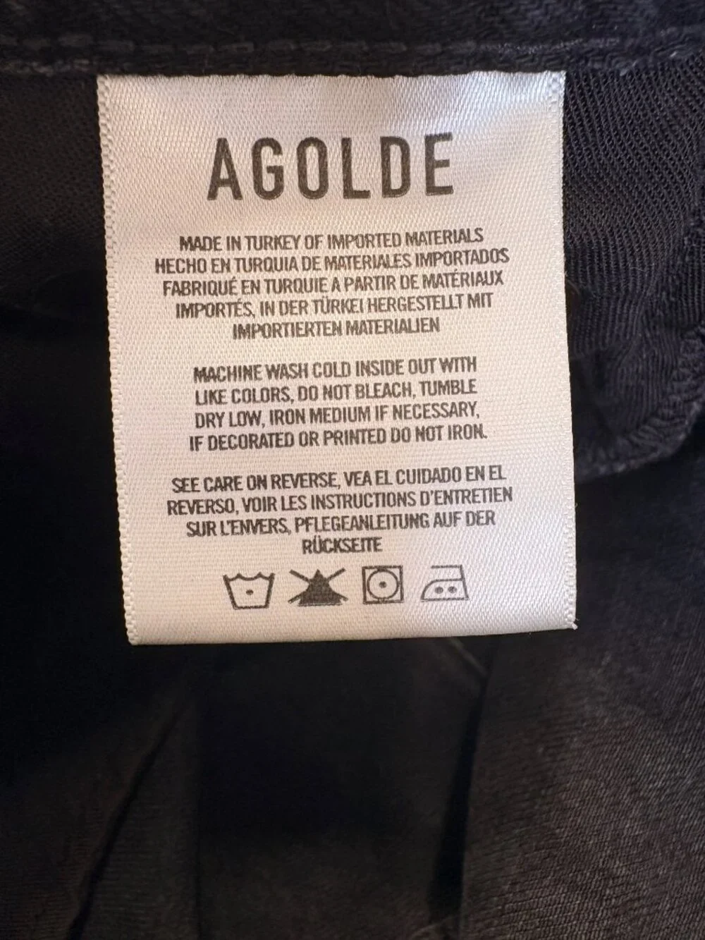 AGOLDE Black Dee Ultra High Rise Cutoff Denim Shorts 3